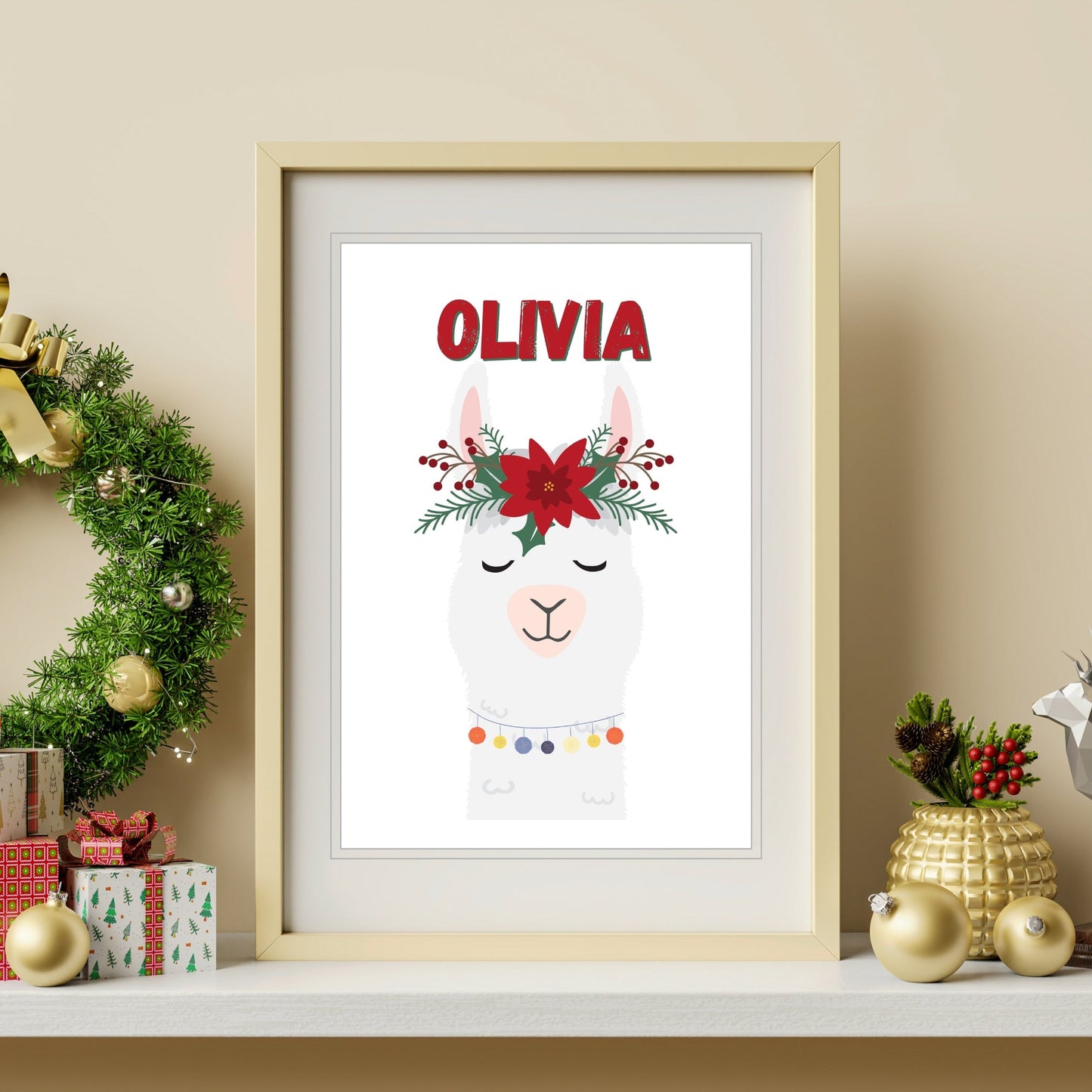 Personalized Llama Print