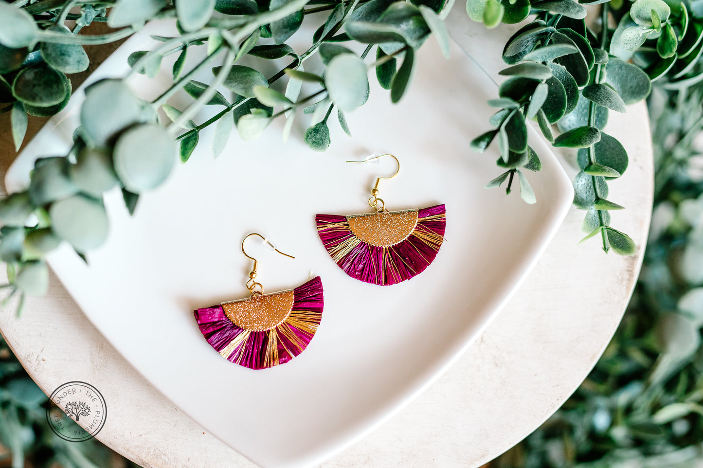 Raffia Flair Fan Earrings
