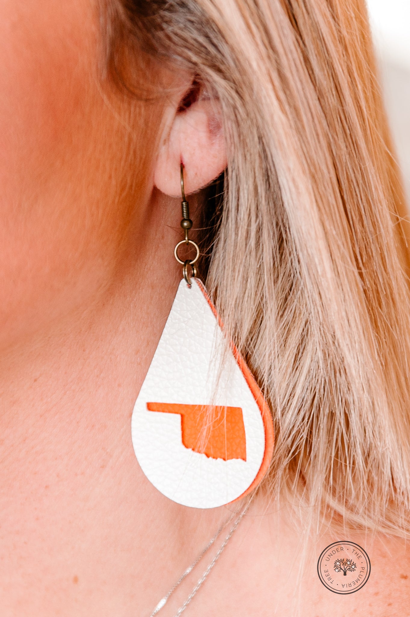Oklahoma layered teardrop handmade earrings