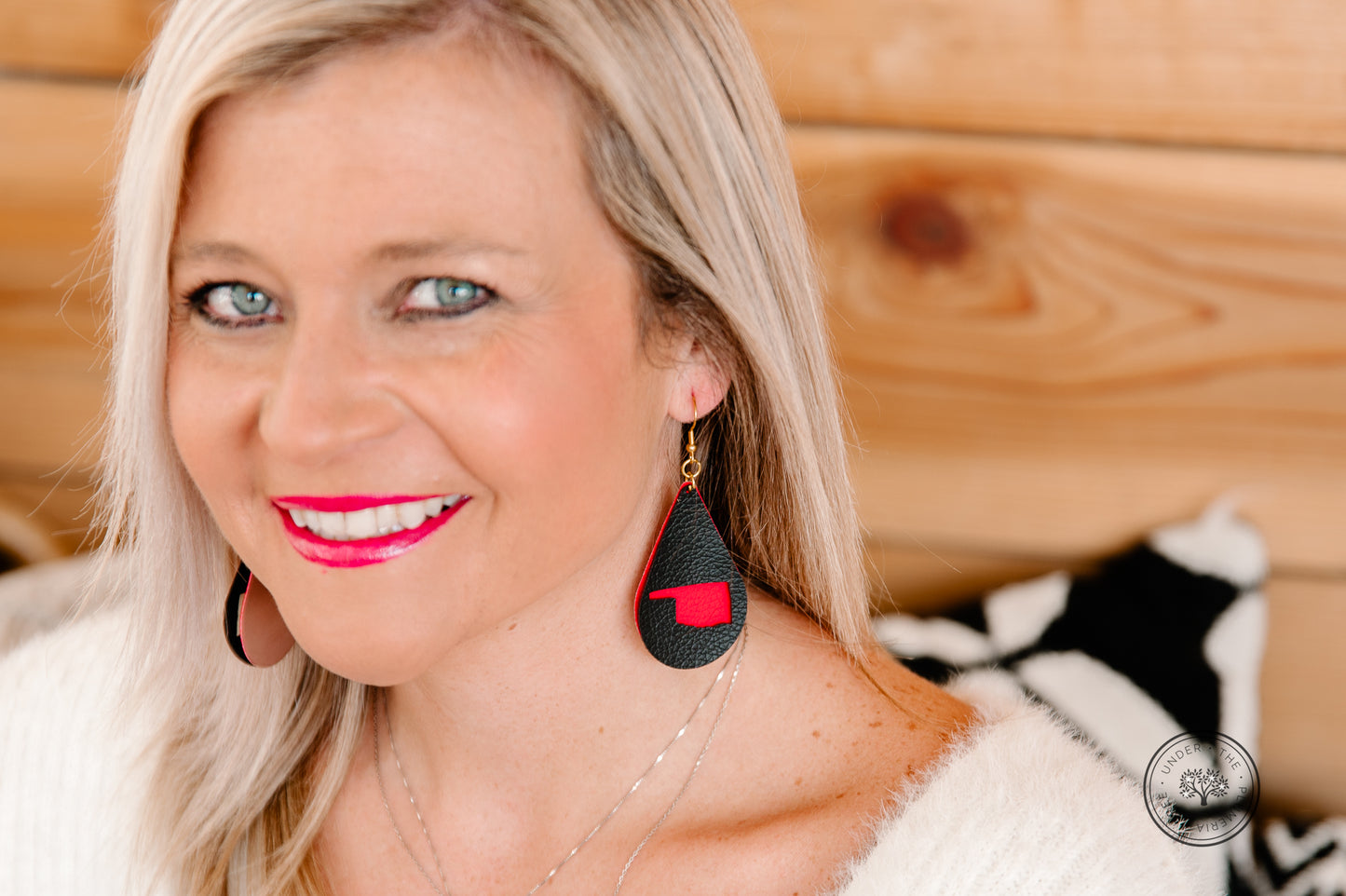 Oklahoma layered teardrop handmade earrings
