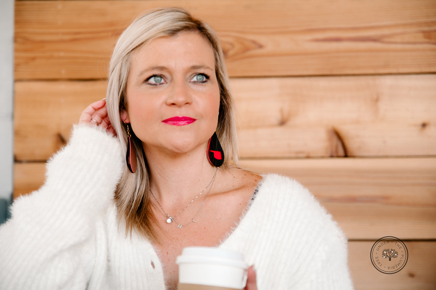 Oklahoma layered teardrop handmade earrings