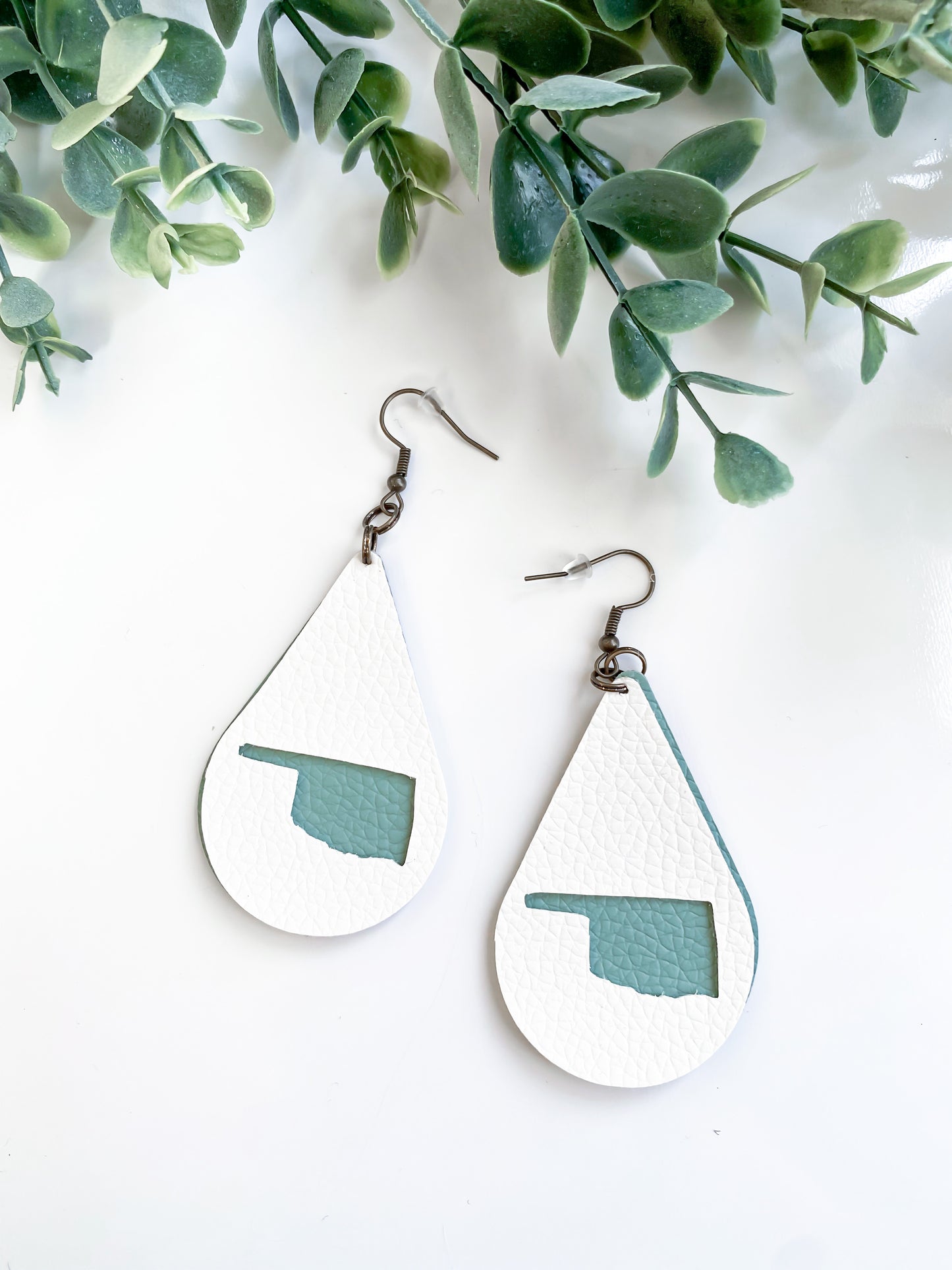 Oklahoma layered teardrop handmade earrings