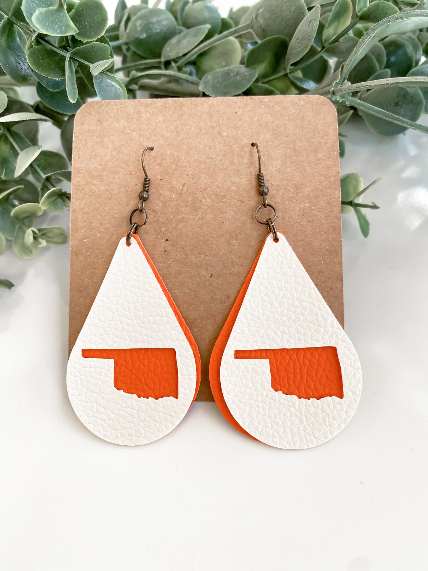 Oklahoma layered teardrop handmade earrings