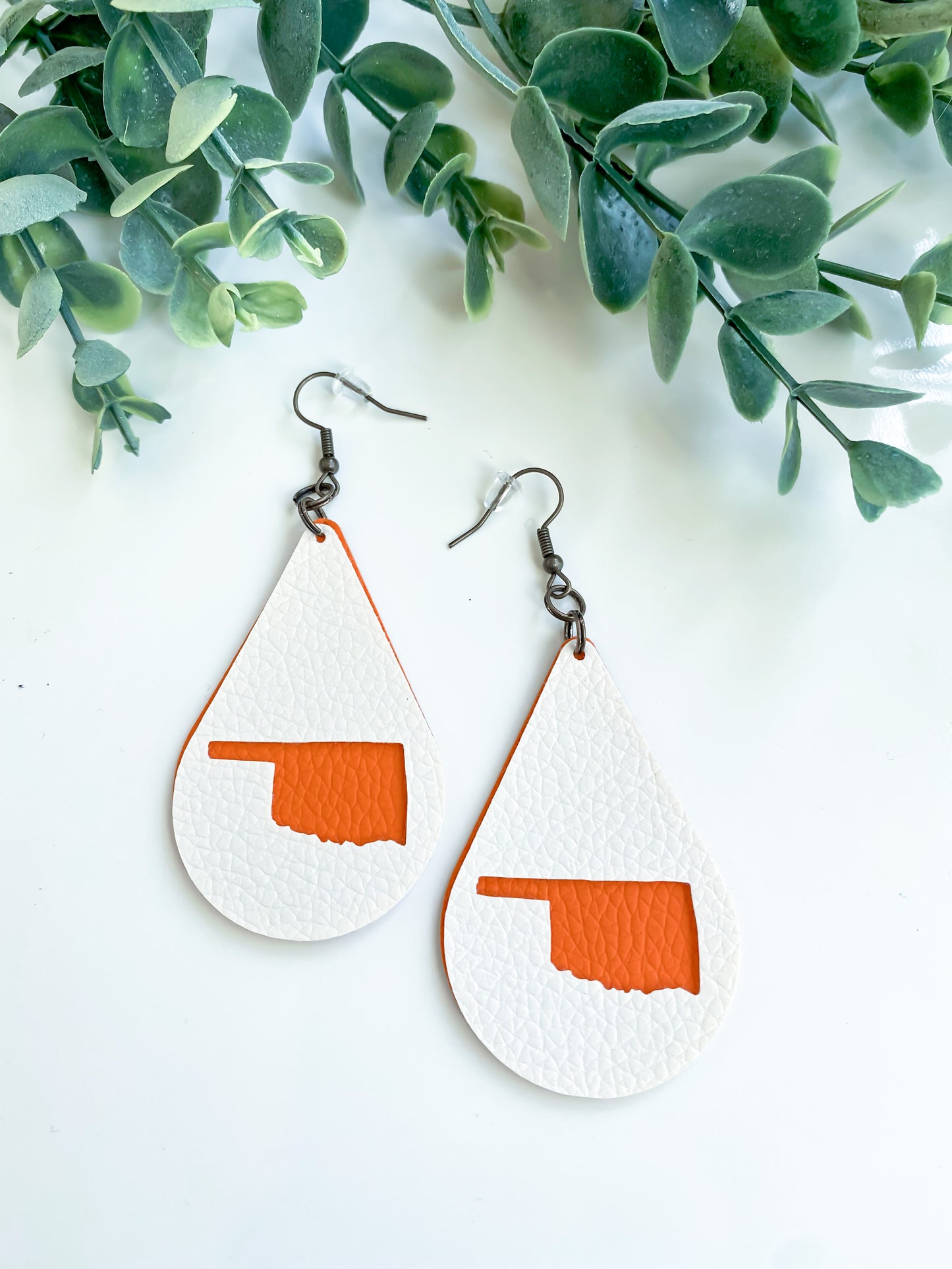Oklahoma layered teardrop handmade earrings