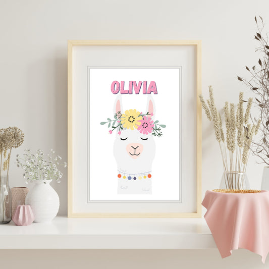 Personalized Llama Print