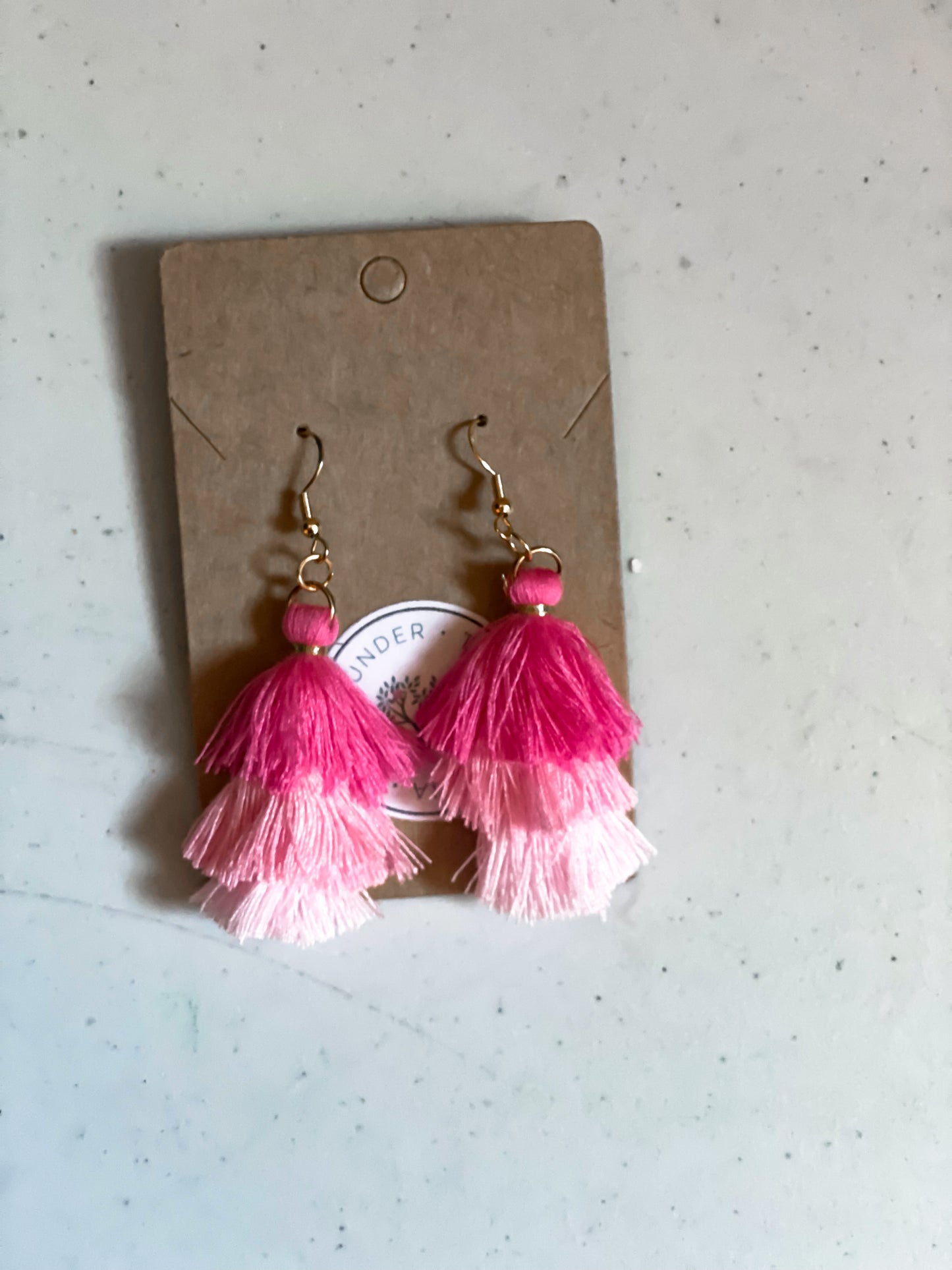 Festive Ombre Tassel Dangle Earrings