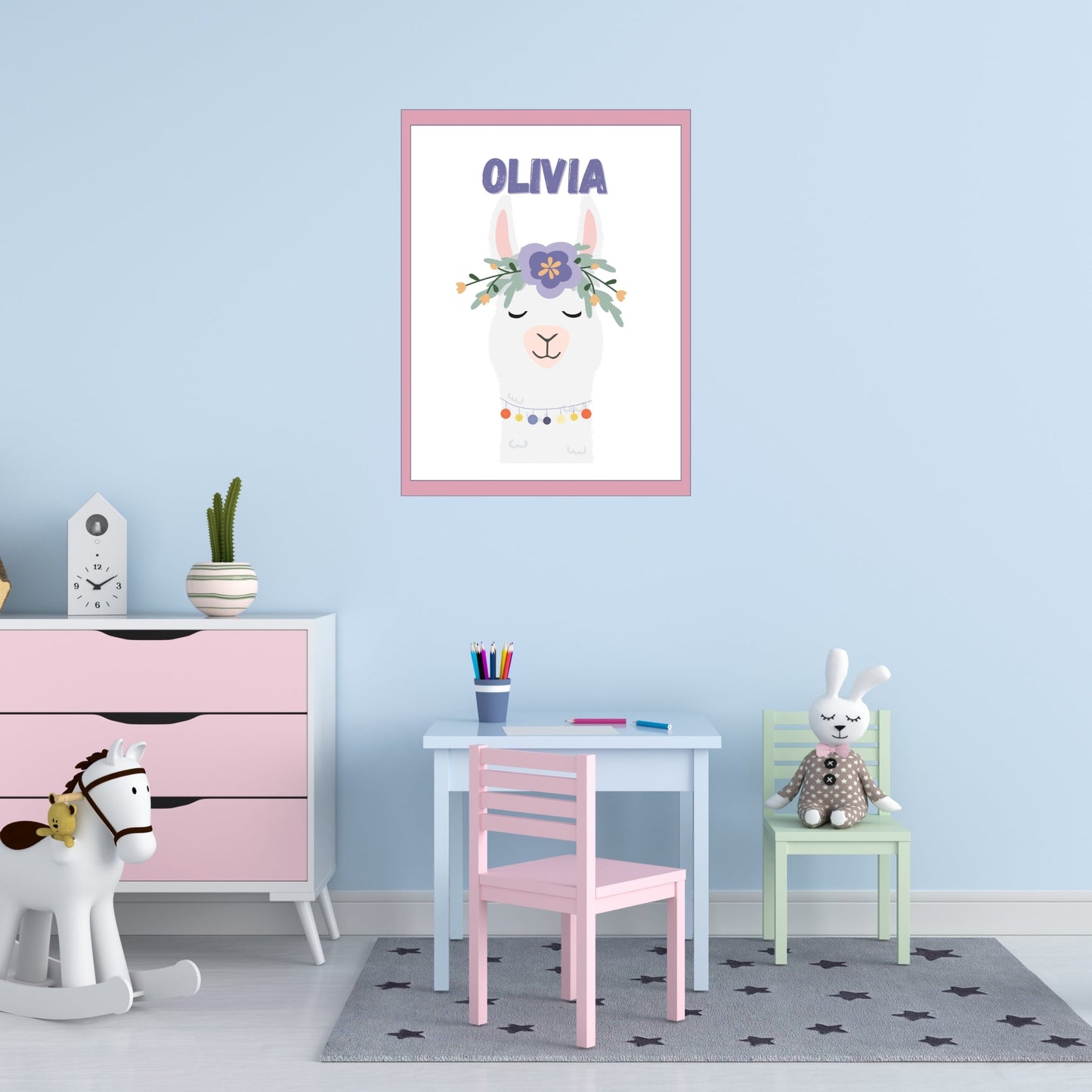 Personalized Llama Print