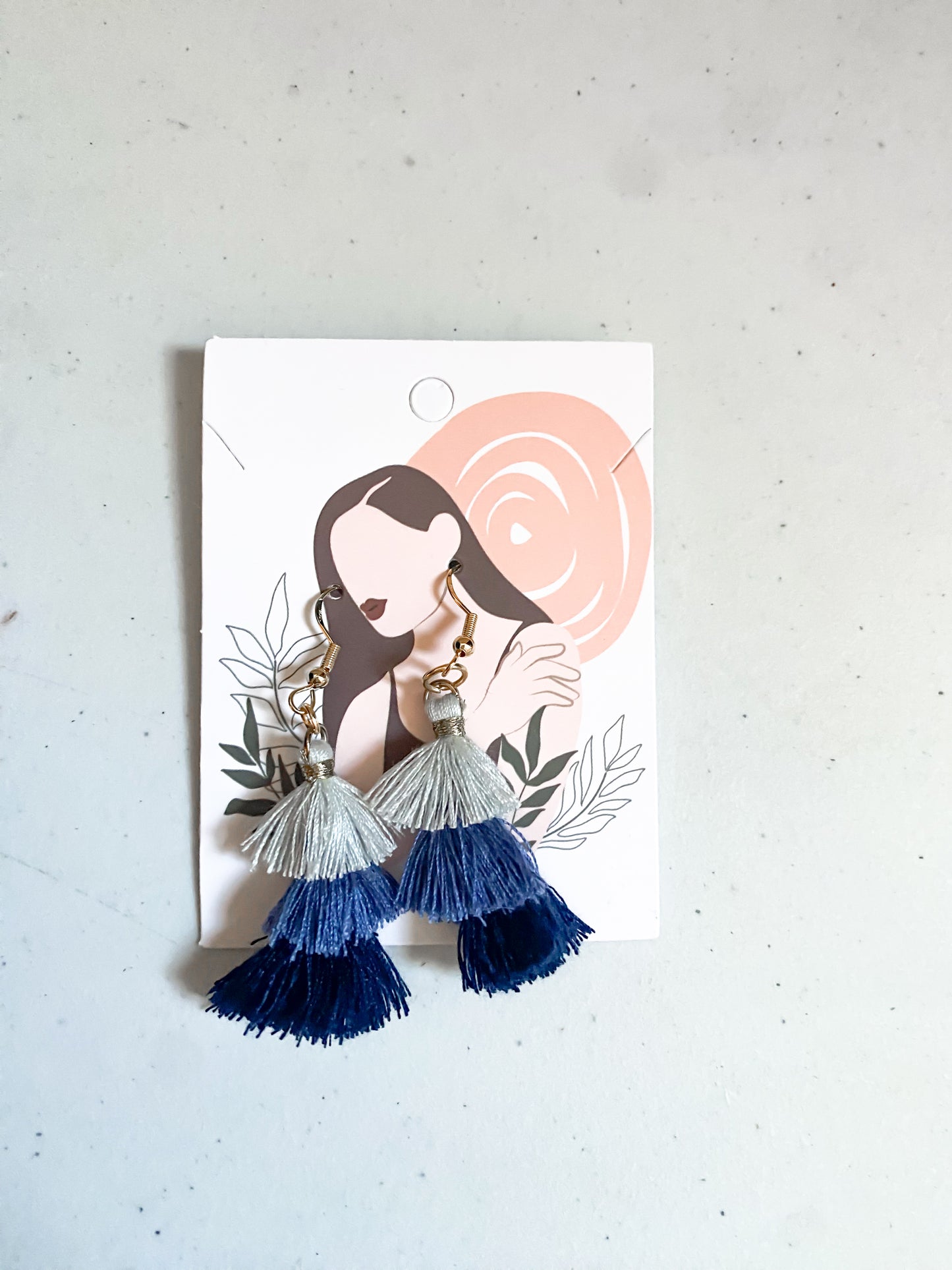 Festive Ombre Tassel Dangle Earrings