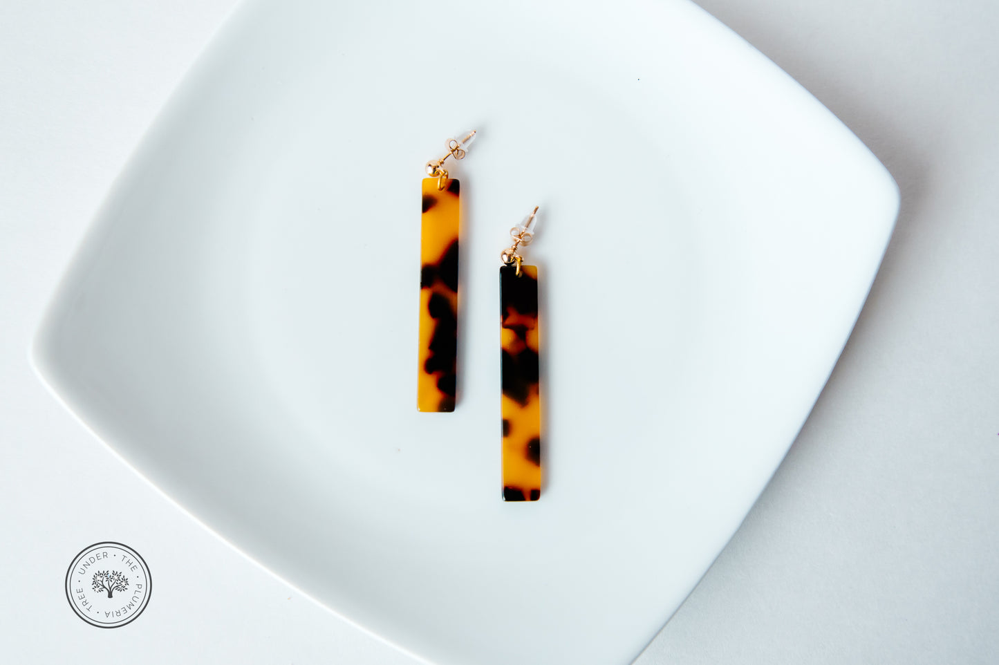 Resin Masterpiece Earrings with Stud/Dangle 14K Gold Hooks
