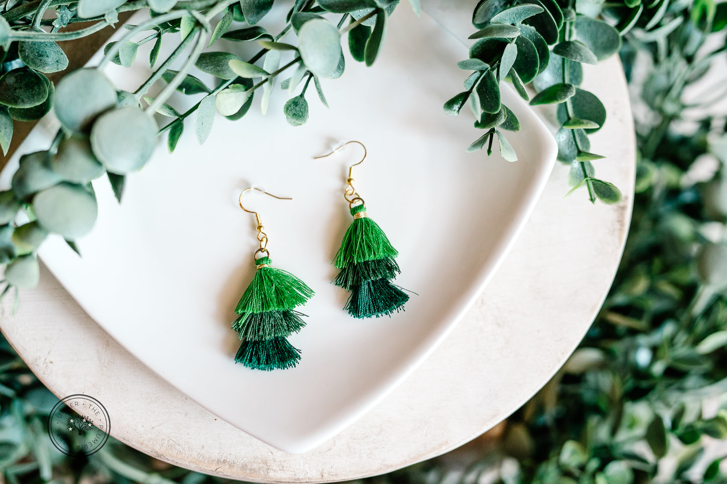 Festive Ombre Tassel Dangle Earrings