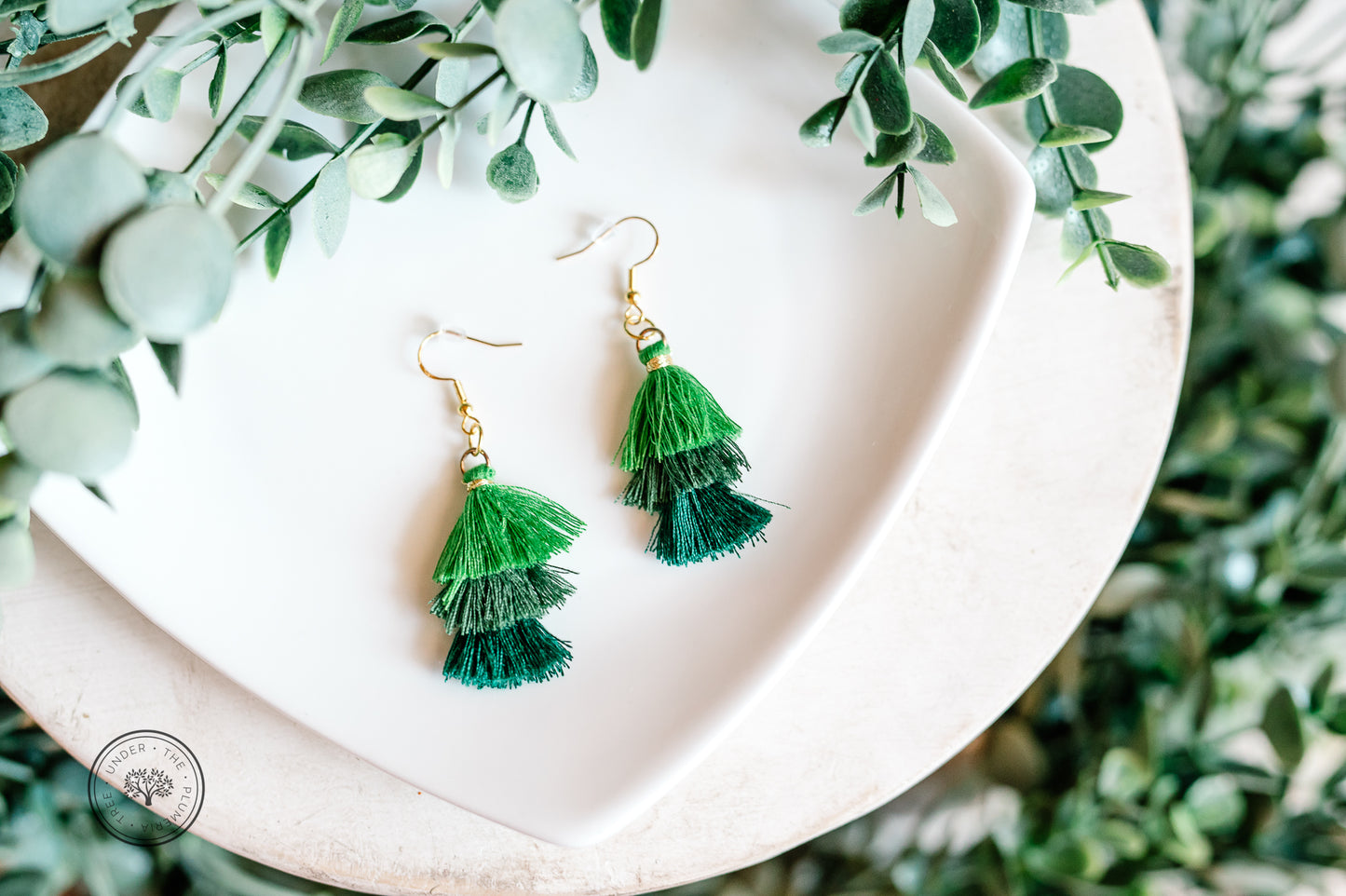 Festive Ombre Tassel Dangle Earrings