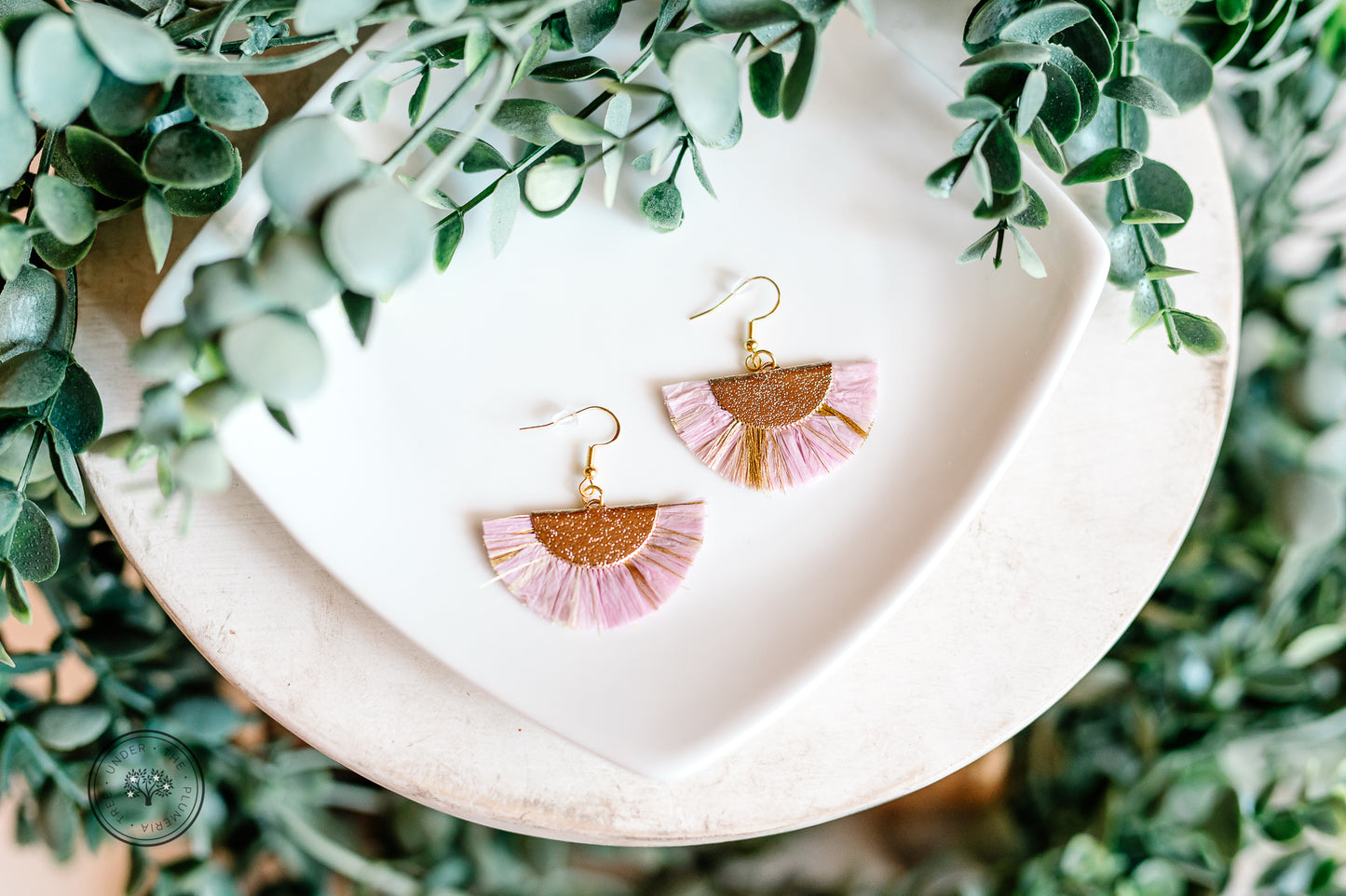 Raffia Flair Fan Earrings