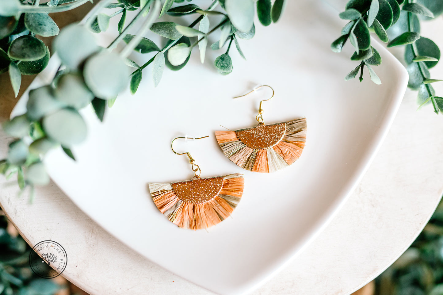 Raffia Flair Fan Earrings