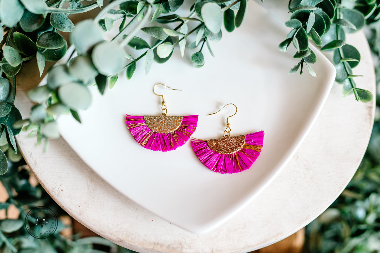 Raffia Flair Fan Earrings