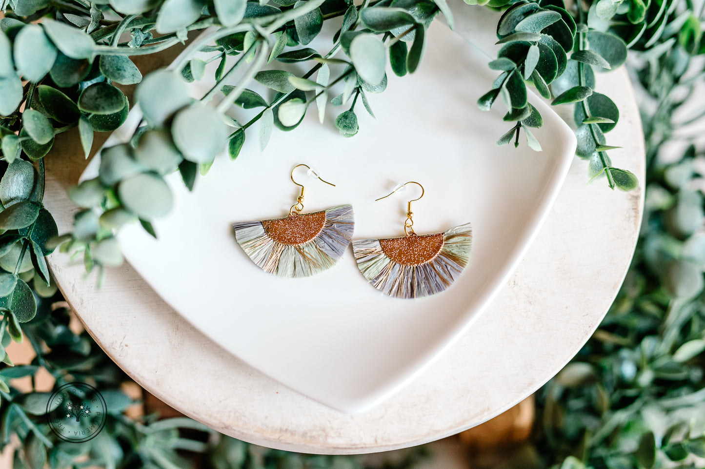 Raffia Flair Fan Earrings