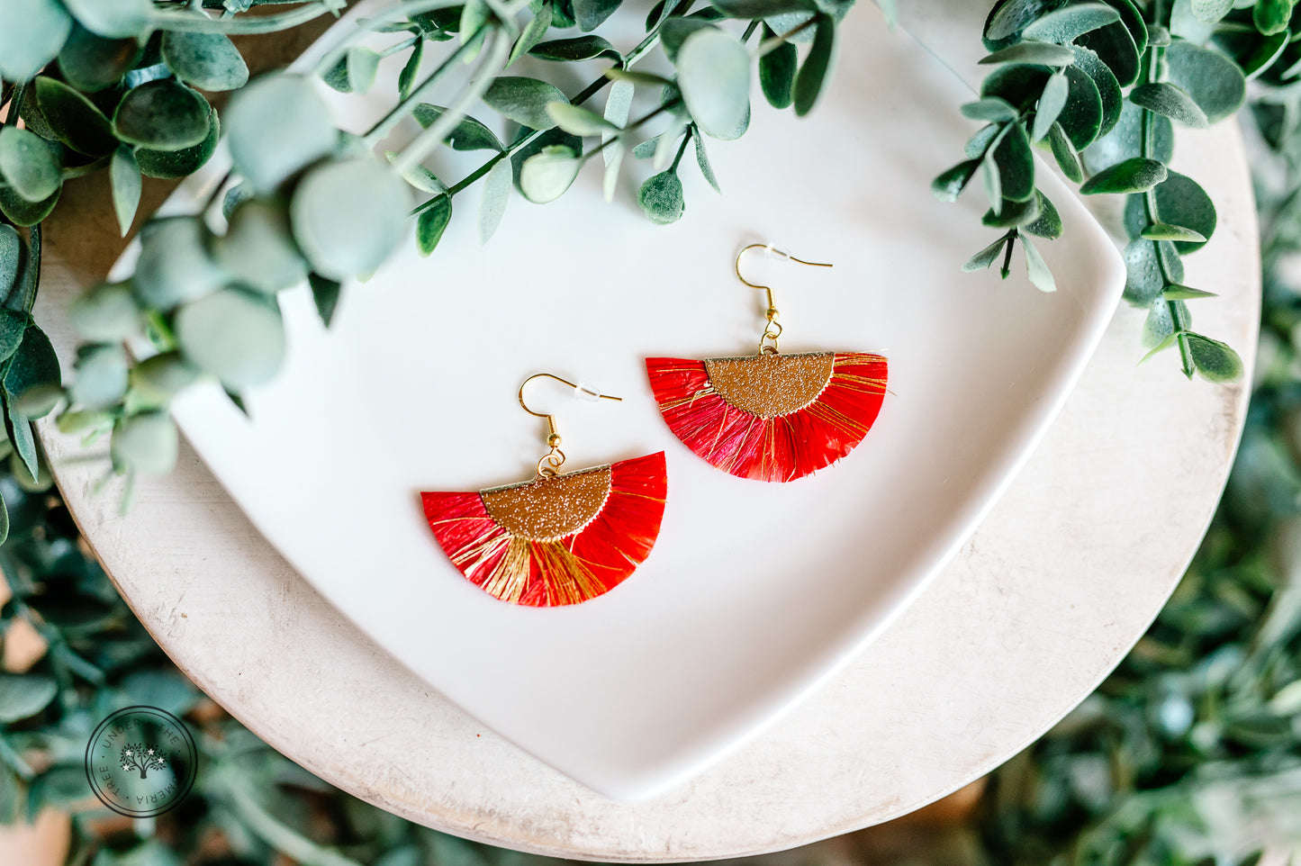 Raffia Flair Fan Earrings