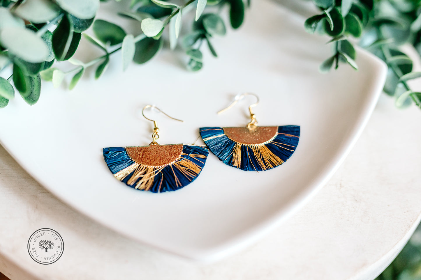 Raffia Flair Fan Earrings