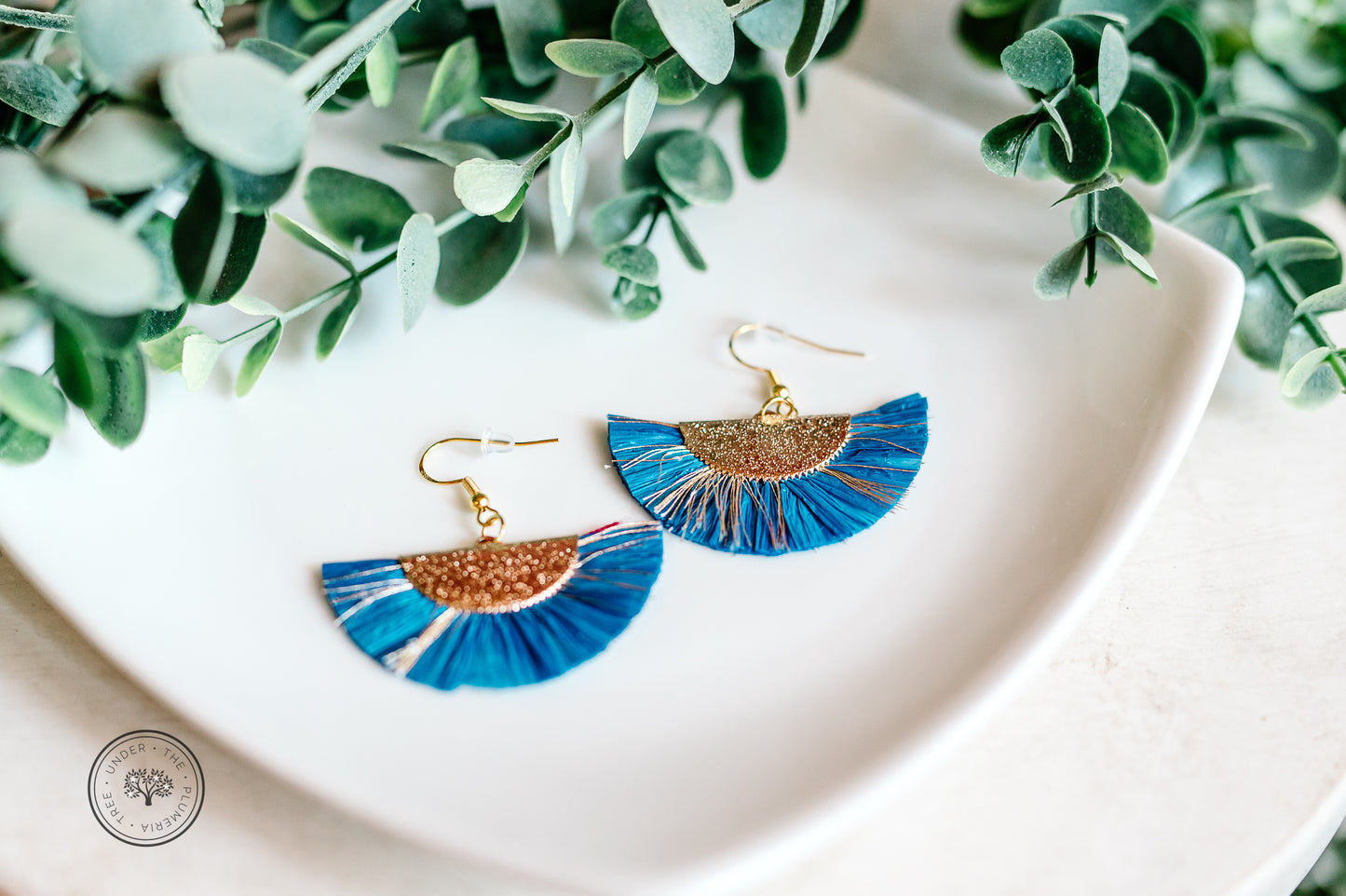 Raffia Flair Fan Earrings