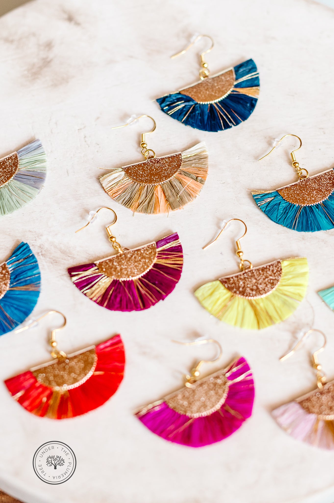 Raffia Flair Fan Earrings