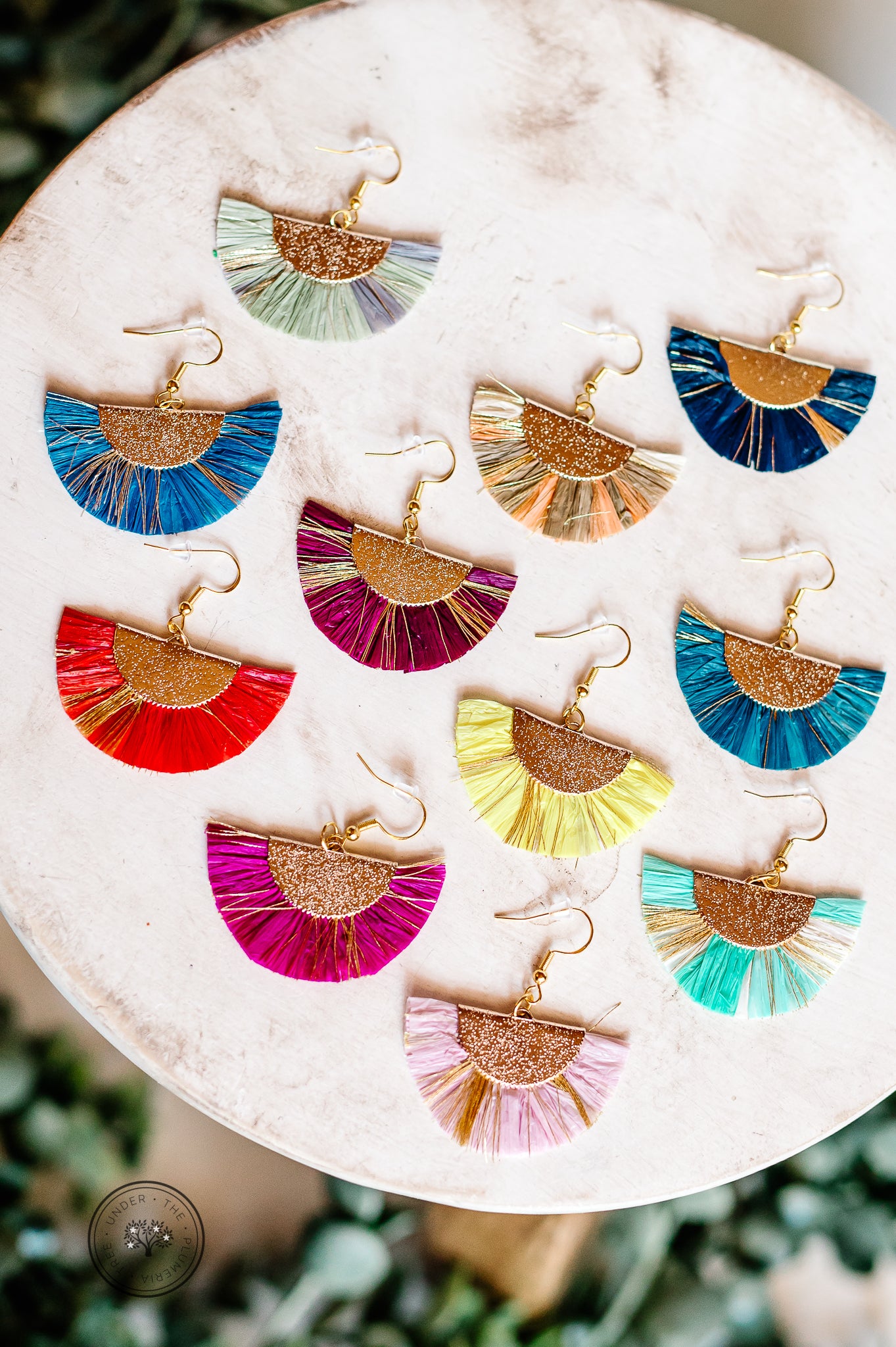 Raffia Flair Fan Earrings