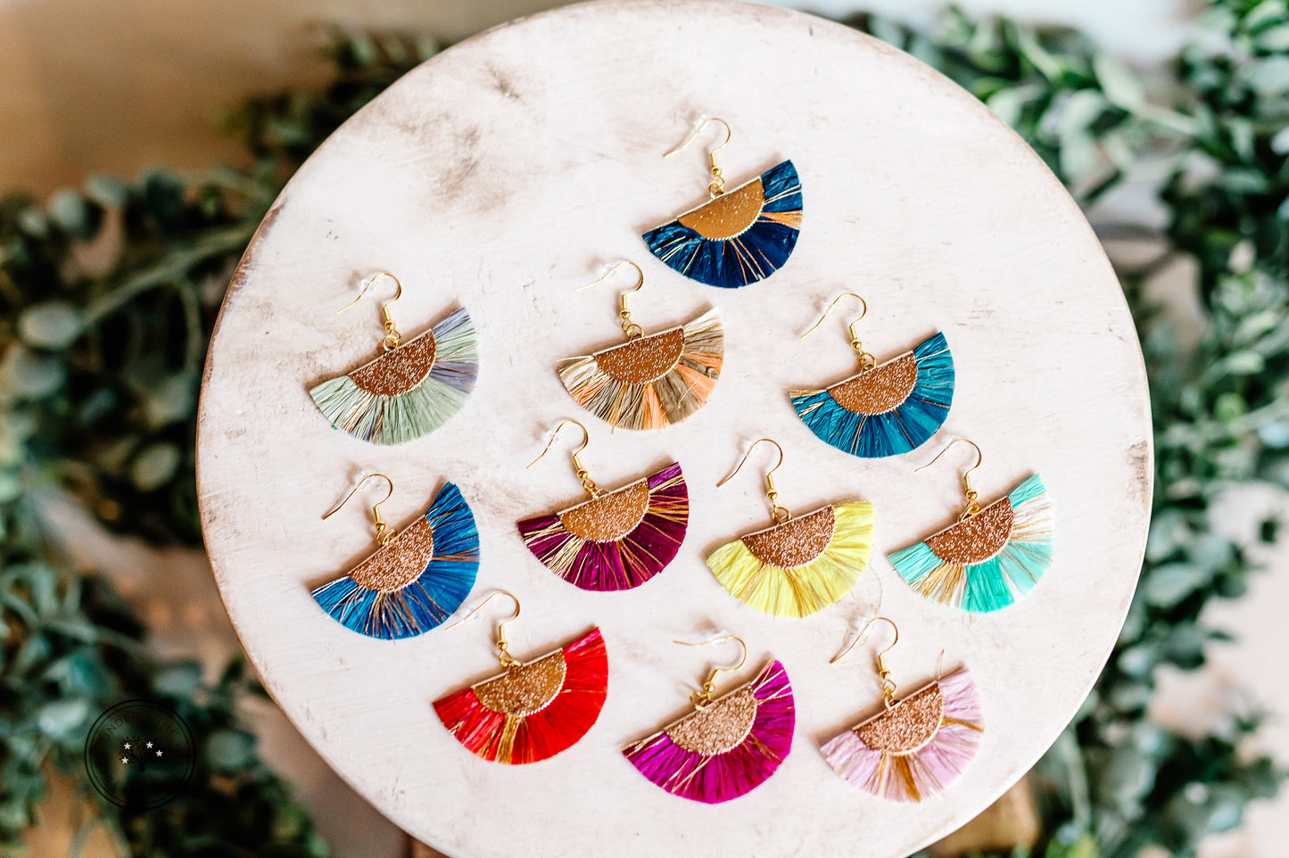 Raffia Flair Fan Earrings