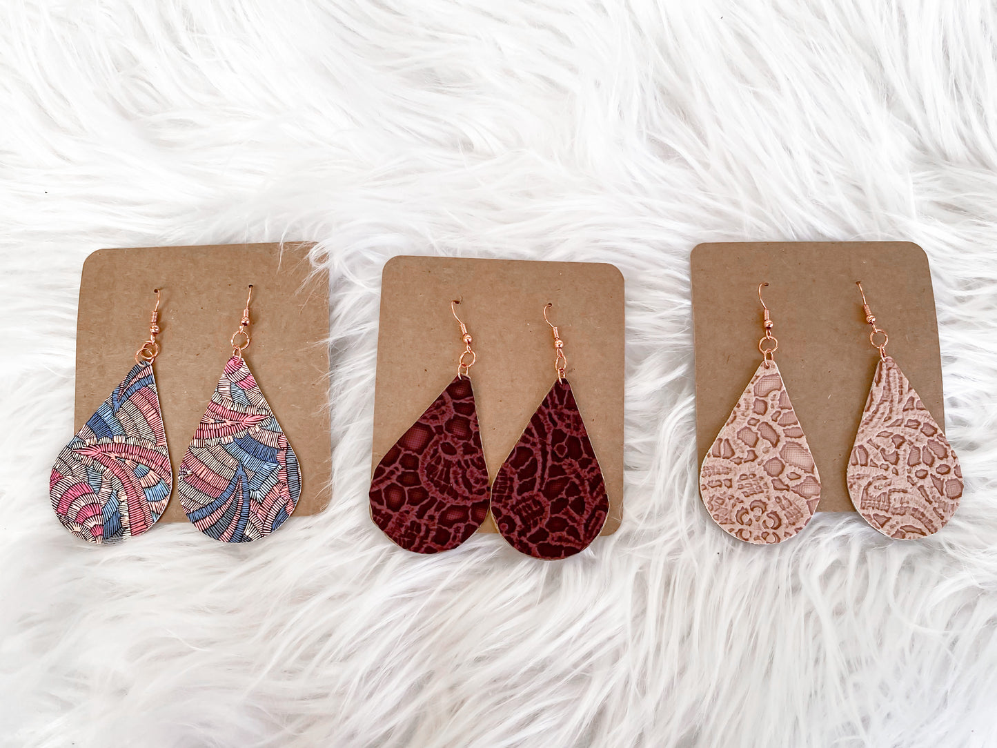 Embossed or Woven Style Earrings