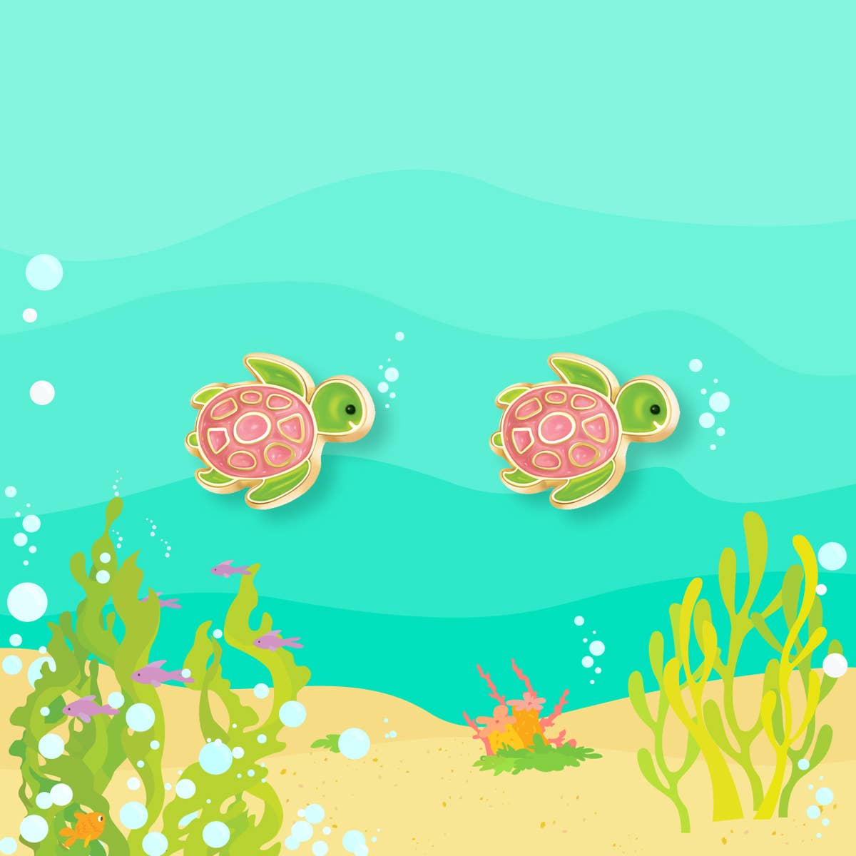 Turtle-y Awesome Cutie Stud Earrings