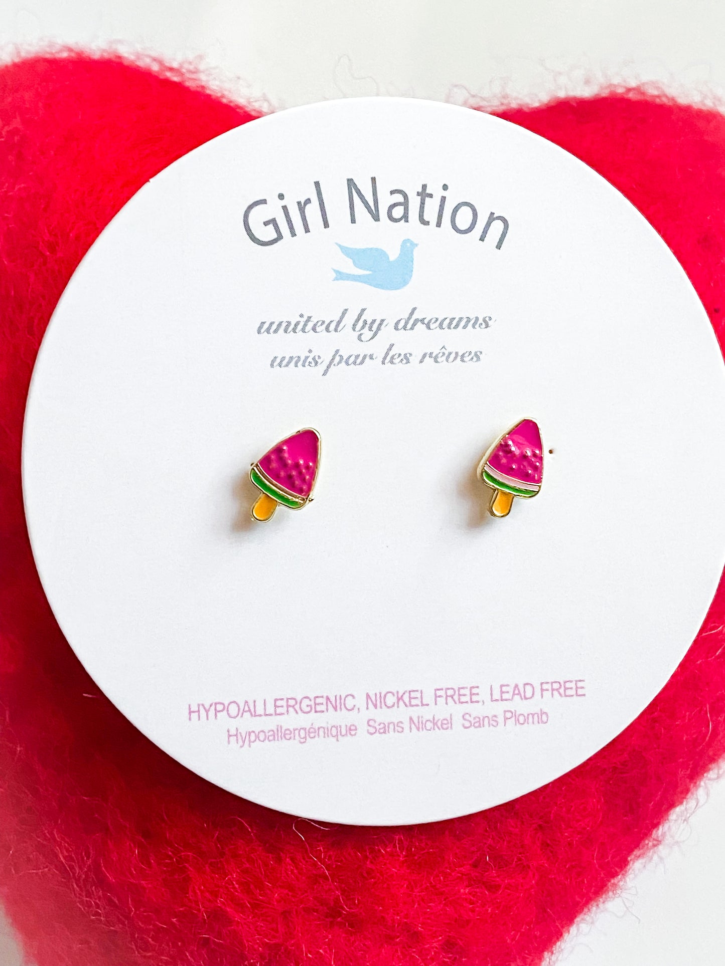 Melon Pop Cutie Stud Earrings